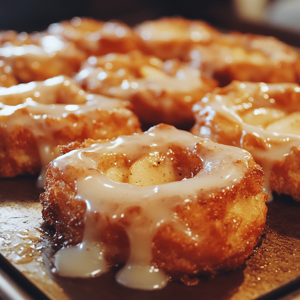 Baked Apple Fritters with Cinnamon Glaze