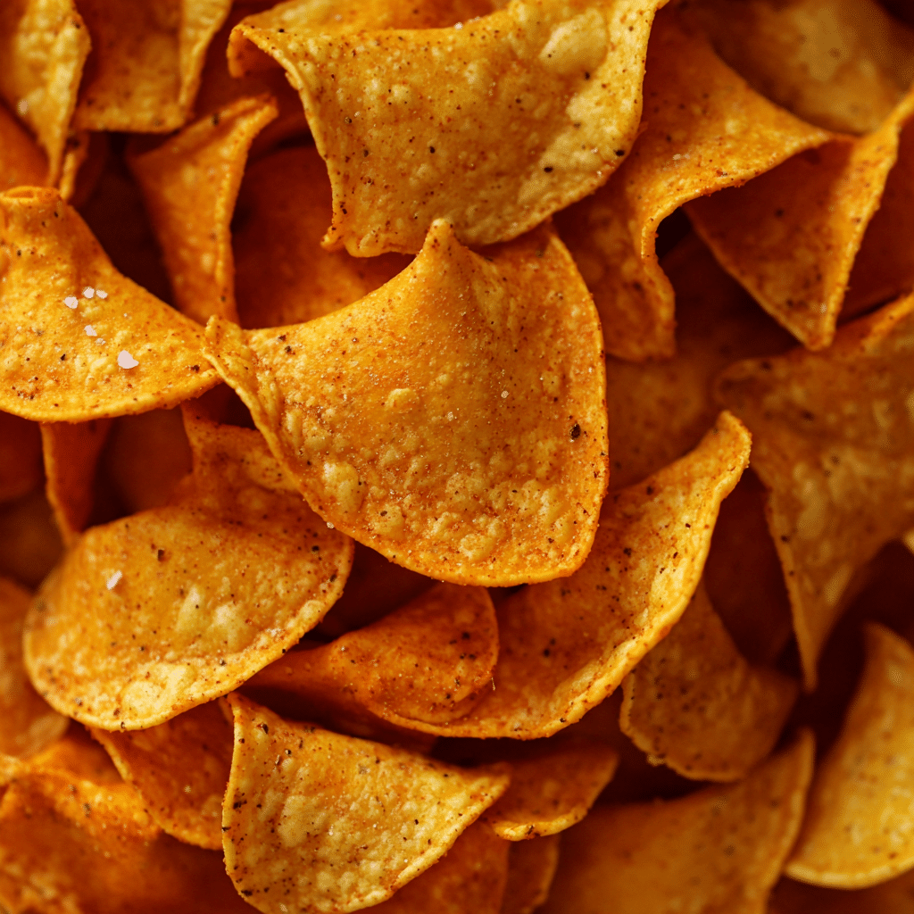 Baked Pumpkin-Shaped Tortilla Chips