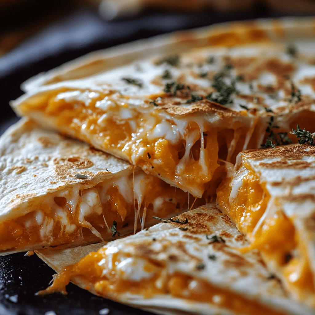 Cheesy Pumpkin-Shaped Quesadillas