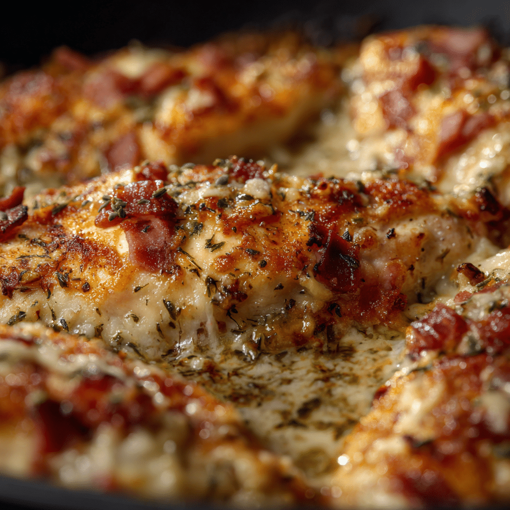 Chicken Bacon Bake with Mozzarella and Parmesan
