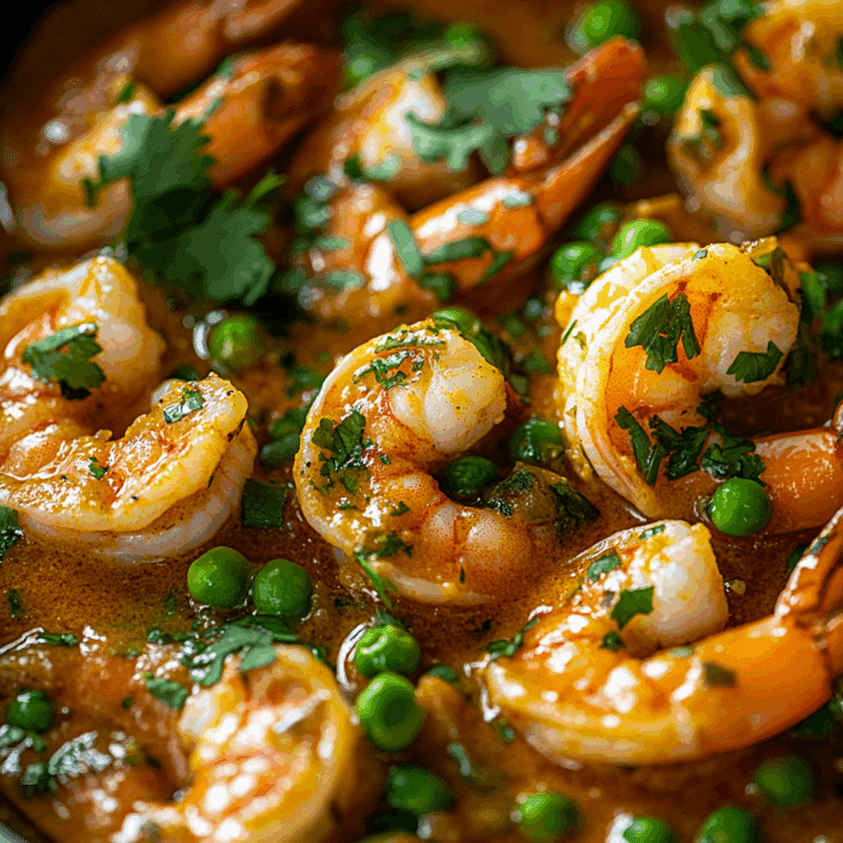 Coconut Curry Shrimp with Peas