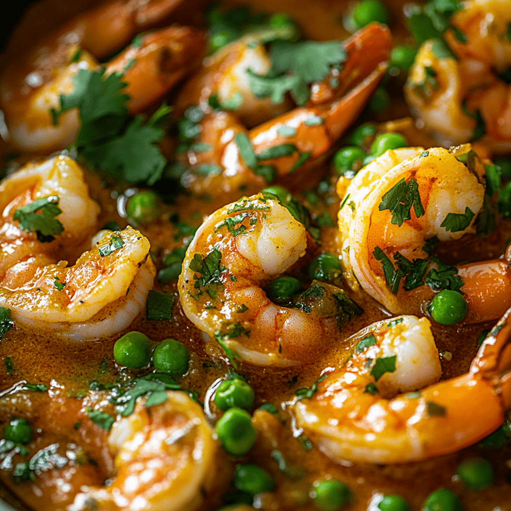 Coconut Curry Shrimp with Peas
