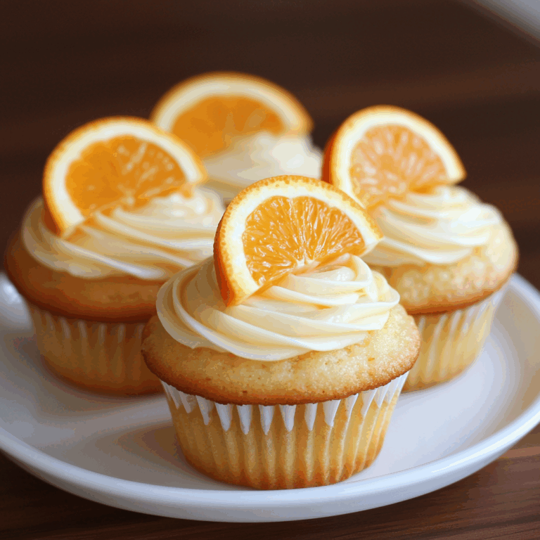 Creamsicle Mini Cupcakes with Orange Vanilla Frosting