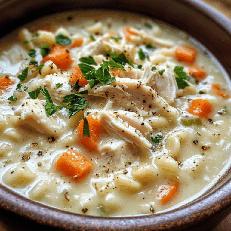 Creamy Italian Chicken Soup with Pastina