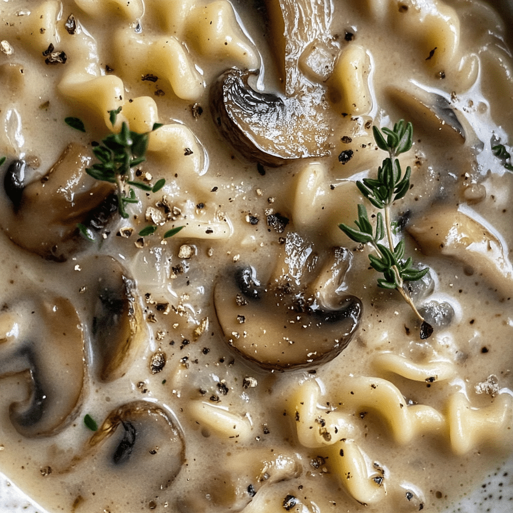Creamy Mushroom Pastina Soup