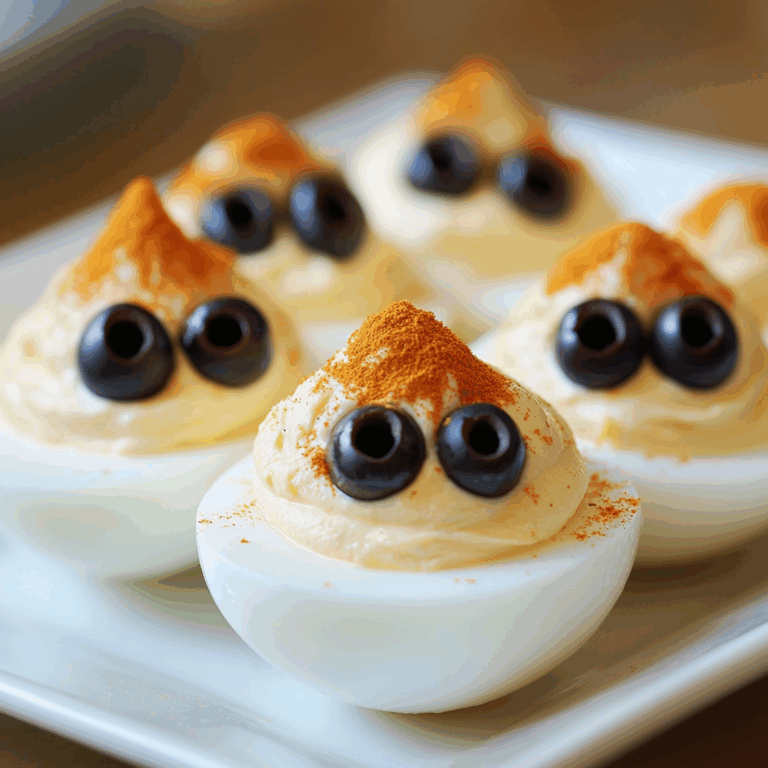 Fun Deviled Eggs with Olive Eyes