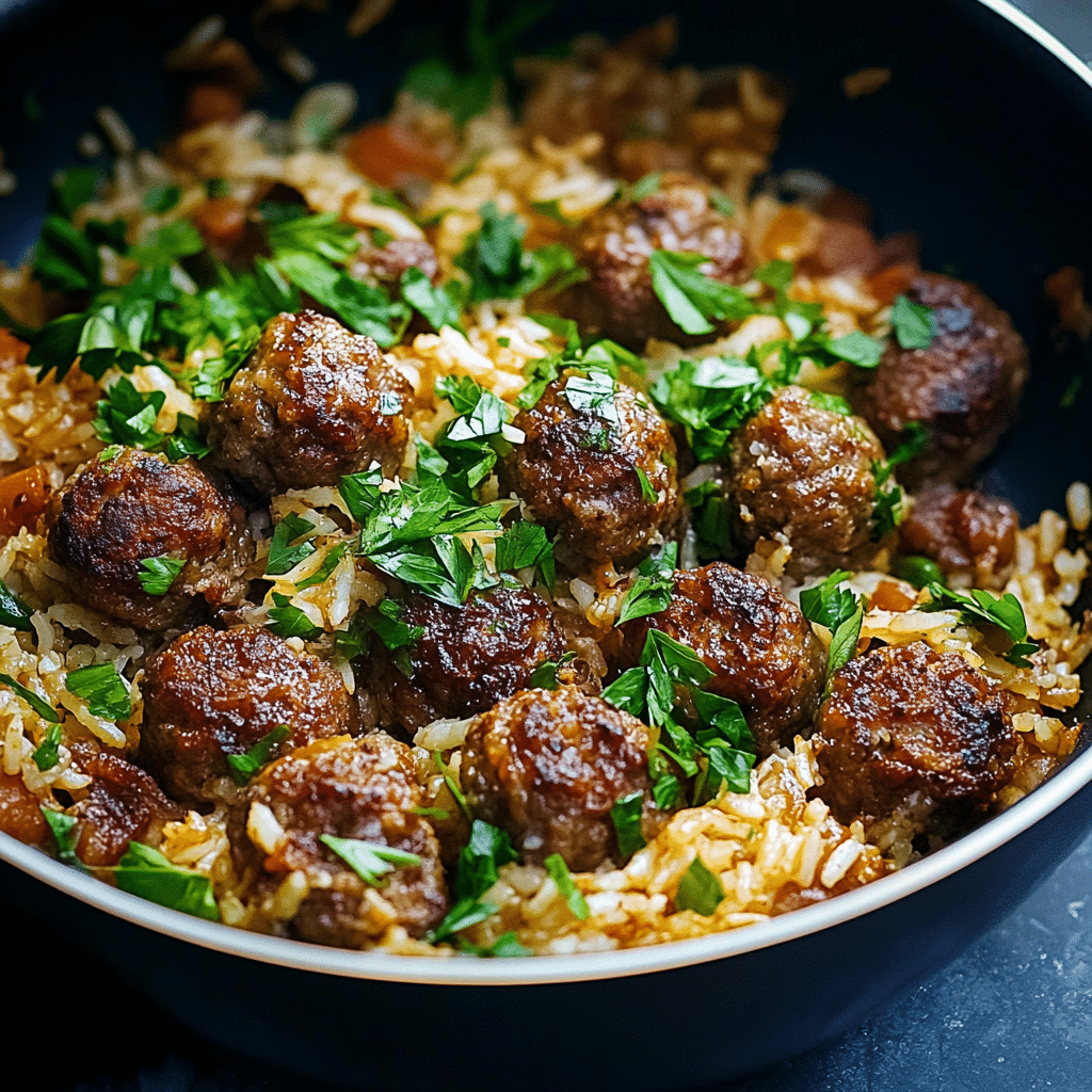 Meatballs and Rice