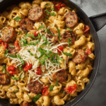 One Pot Creamy Cajun Sausage Pasta