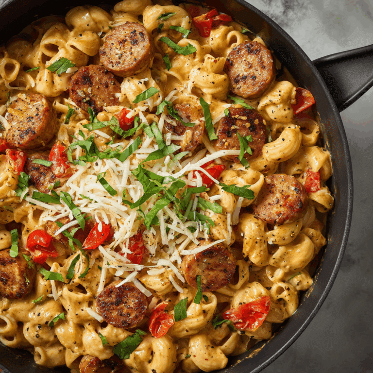 One Pot Creamy Cajun Sausage Pasta