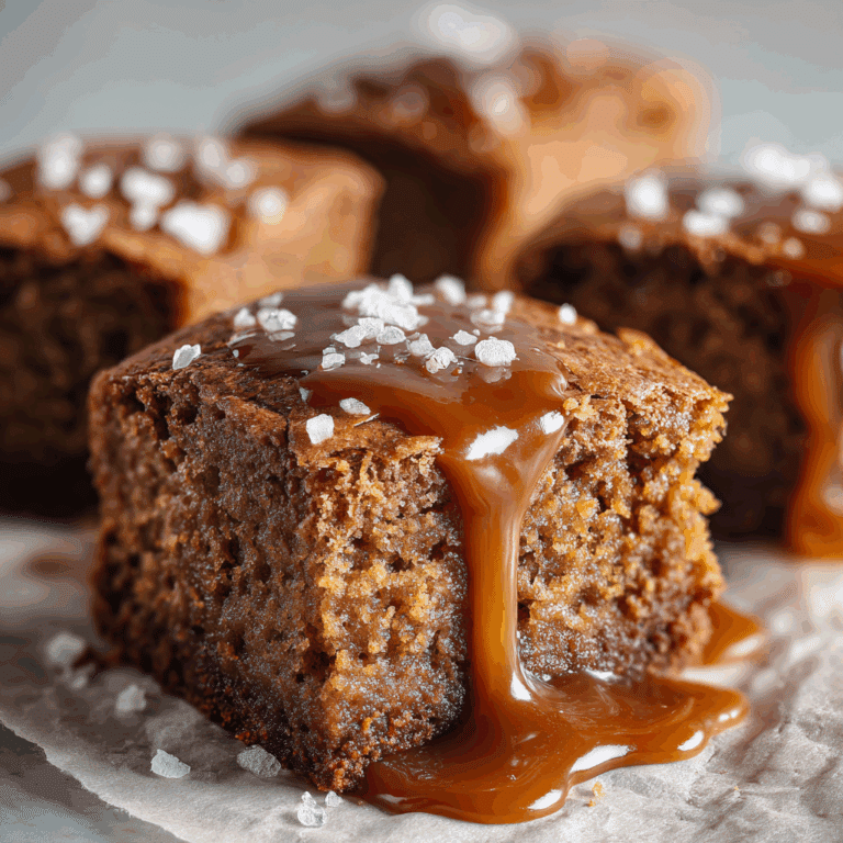 Sticky Toffee Blondies with Sea Salt Toffee Sauce