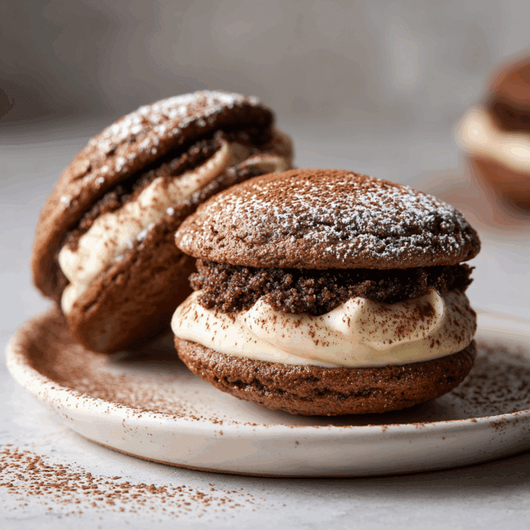 Tiramisu Whoopie Pies with Mascarpone Coffee Filling