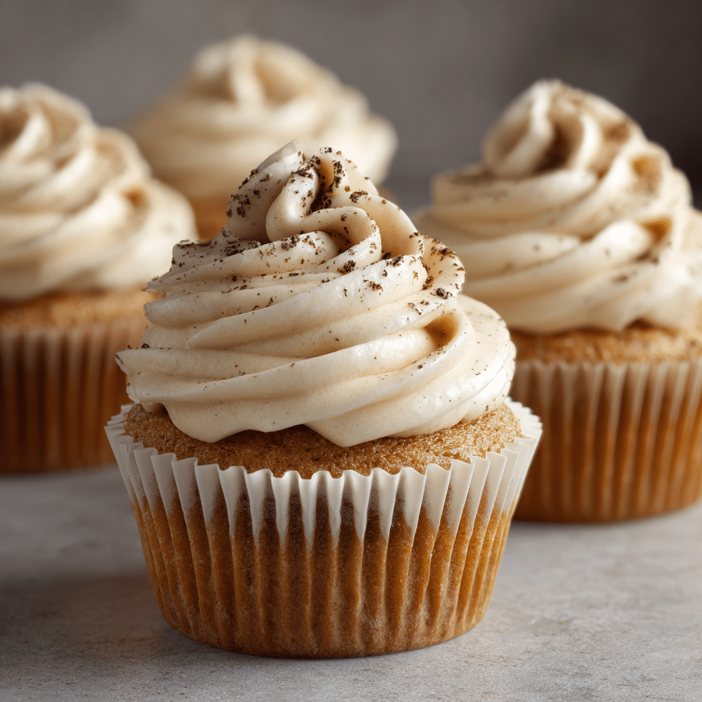 Vanilla Coffee Cupcakes with Creamy Frosting
