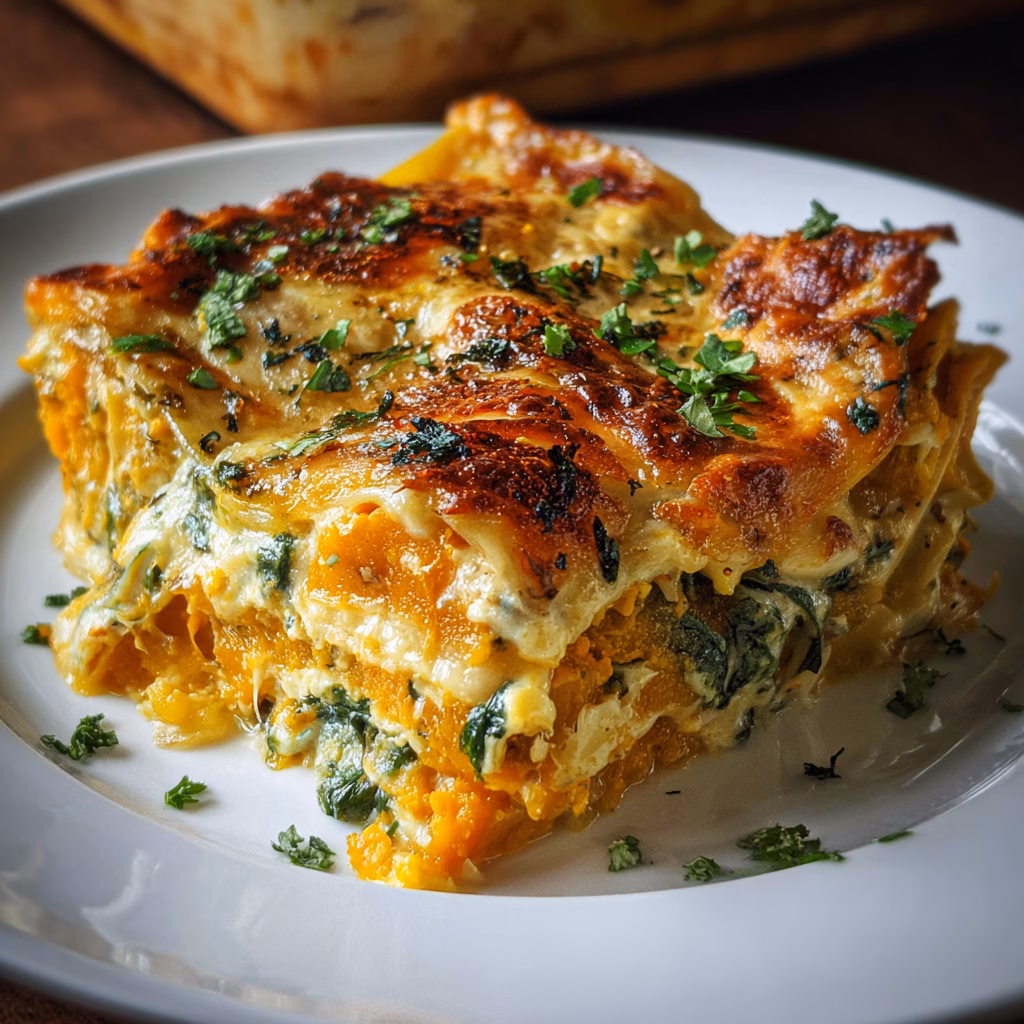 Butternut Squash and Spinach Lasagna