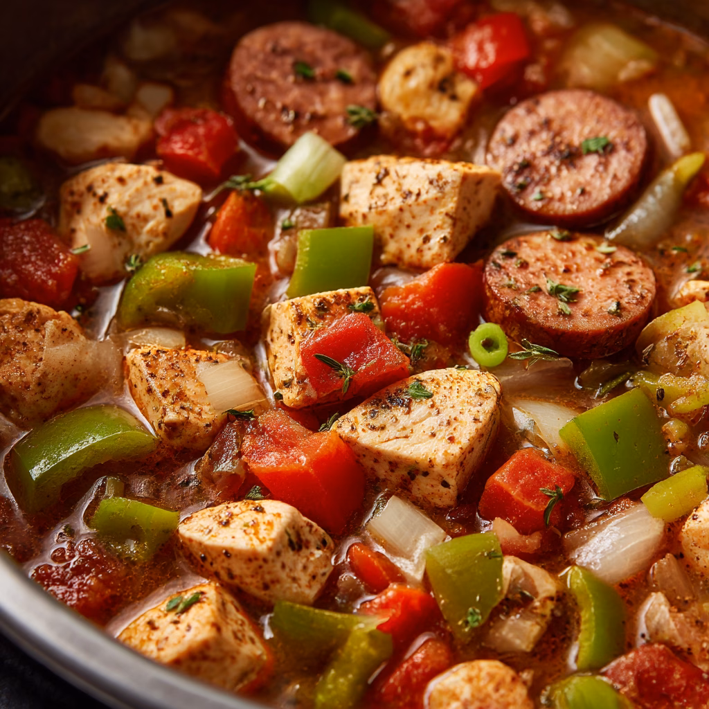 Instant Pot Creole Chicken and Turkey Sausage
