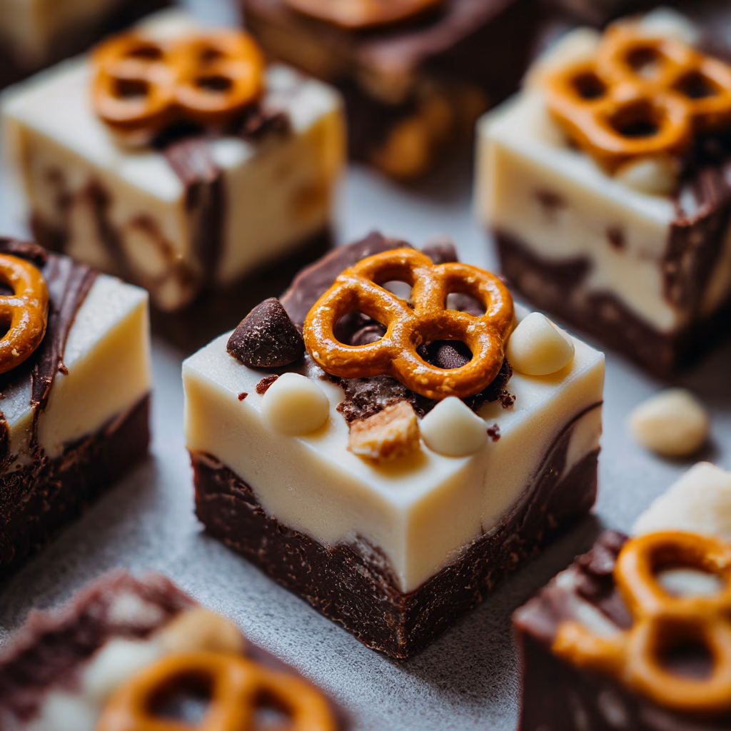 No-Bake Reindeer Tracks Fudge