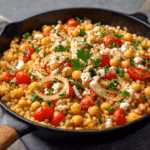 Pearl Couscous Skillet with Chickpeas and Feta