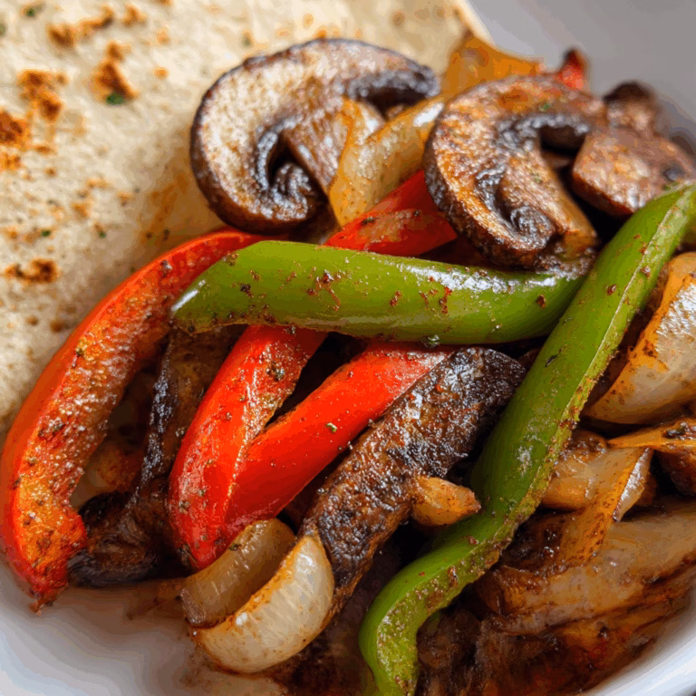 Portobello Mushroom Fajitas with Bell Peppers