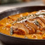 Pumpkin Parmesan Chicken Skillet